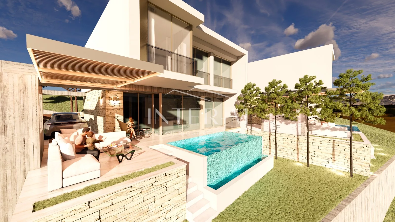 Under Construction Luxury Semi-Detached House With Pool For Sale In Tsada, Paphos, Cyprus  (3 Bedroom)