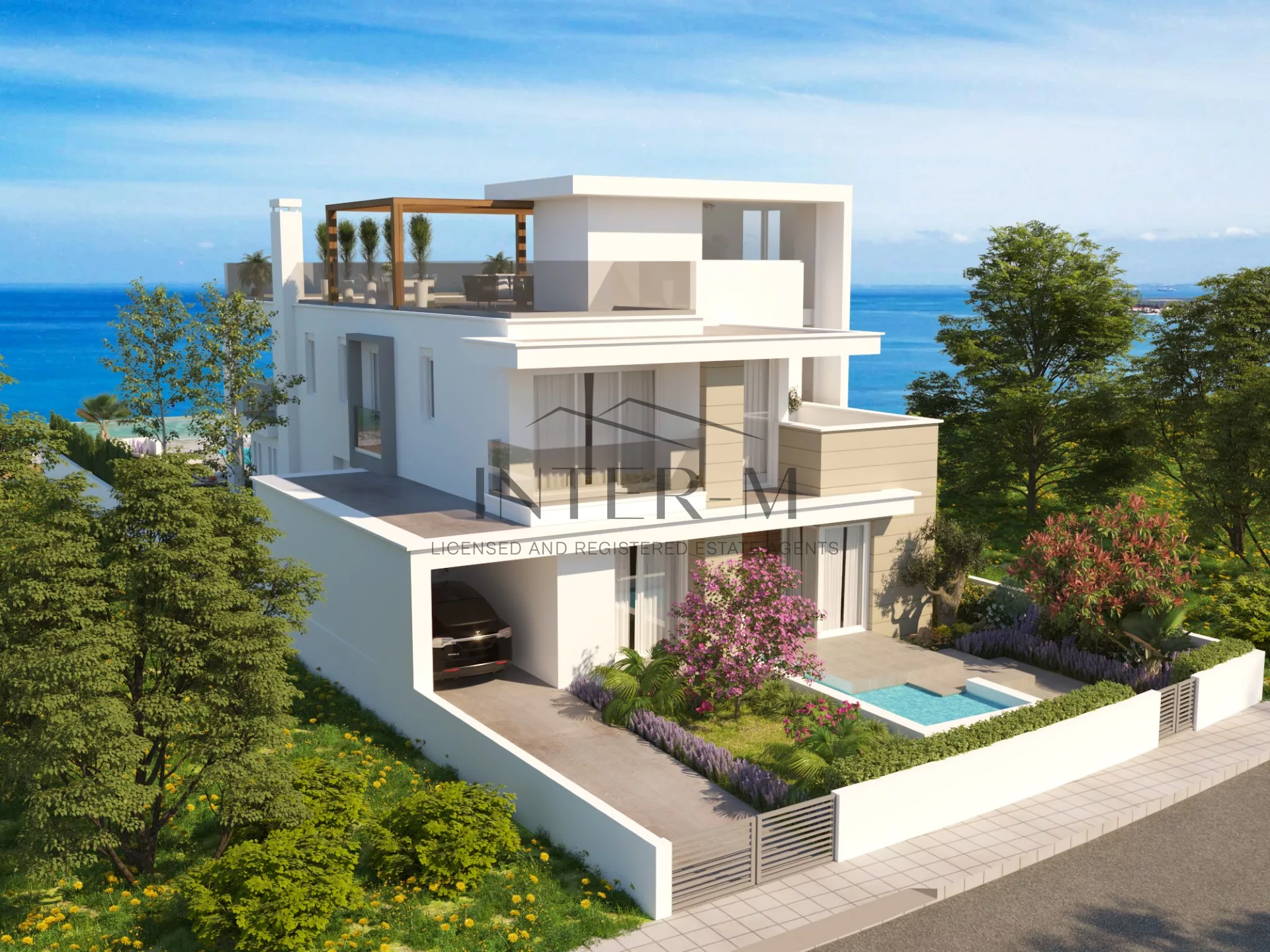 Luxury Beach Front Villa For Sale In Pervolia , Larnaqca (5 Bedroom)