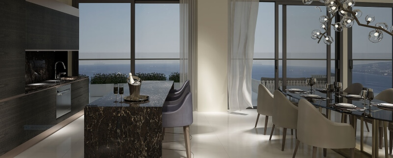 Luxury Penthouse With Sea View In Limassol - 3 Bedroom