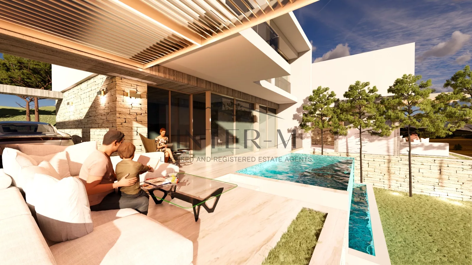 Under Construction Luxury Semi-Detached House With Pool For Sale In Tsada, Paphos, Cyprus  (3 Bedroom) photo 2
