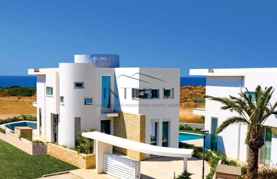 Stylish Seafront Villa For Sale In Coral Bay, Paphos, Cyprus(4 Bedrooms)
