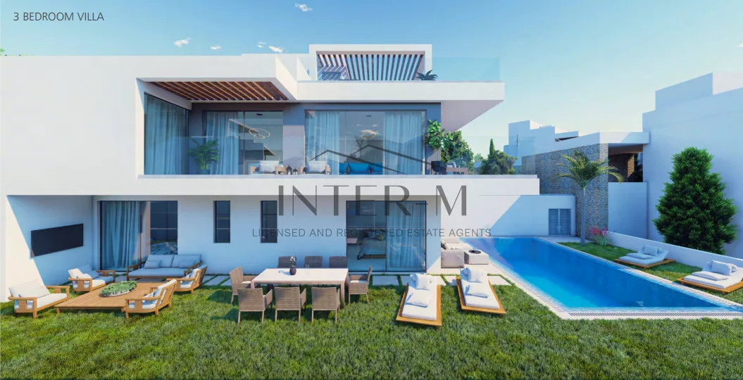 Beachfront Villas For Sale In Chloraka, Paphos  (3 Bedroom)