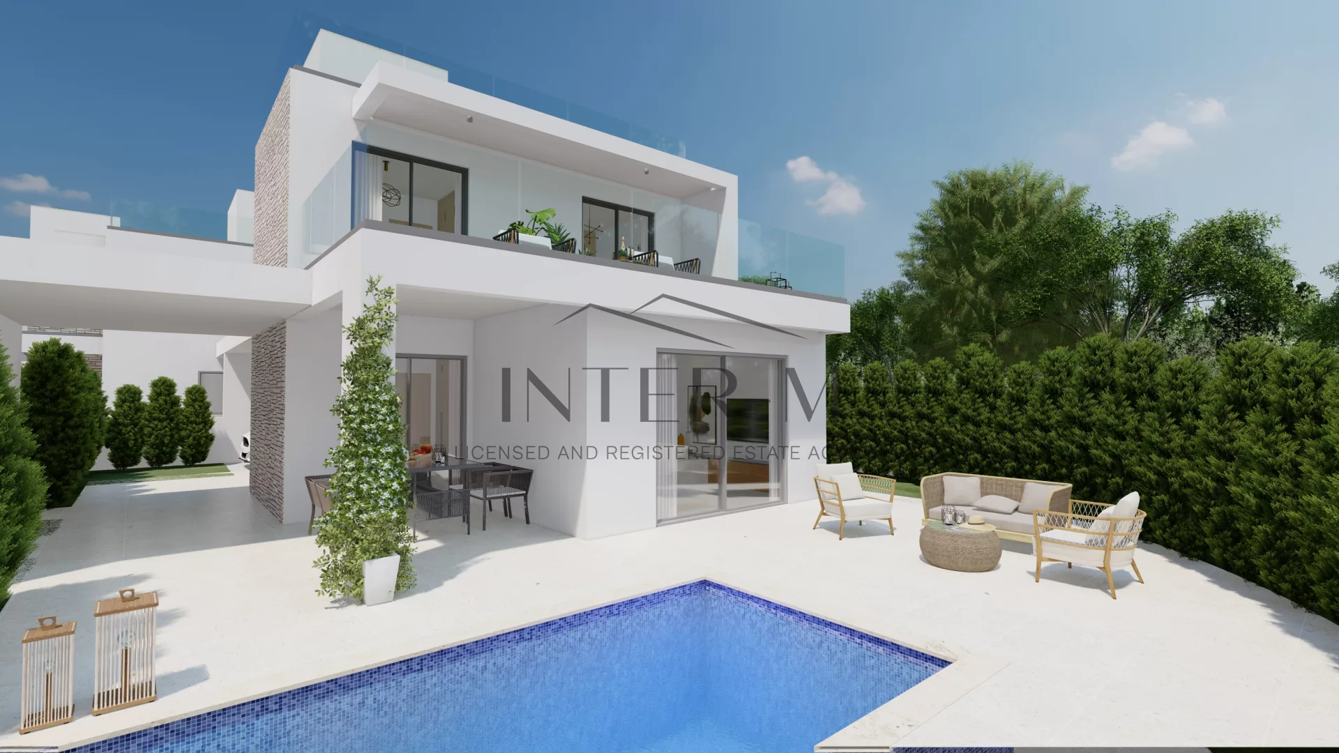 Modern Houses With A Pool In Pegeia  (3 Bedroom)